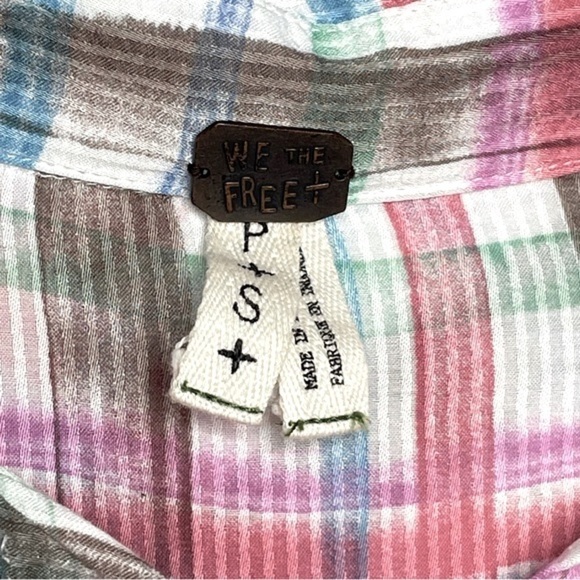 Free People No Limits Plaid Button down Shirt - Picture 3 of 13